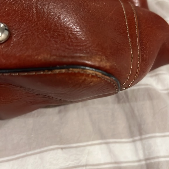Fossil Brown Leather Tote - Picture 7 of 10